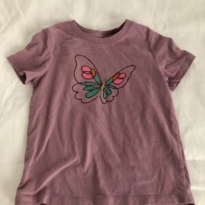 Cat & Jack Mauve Butterfly Kids T-Shirt